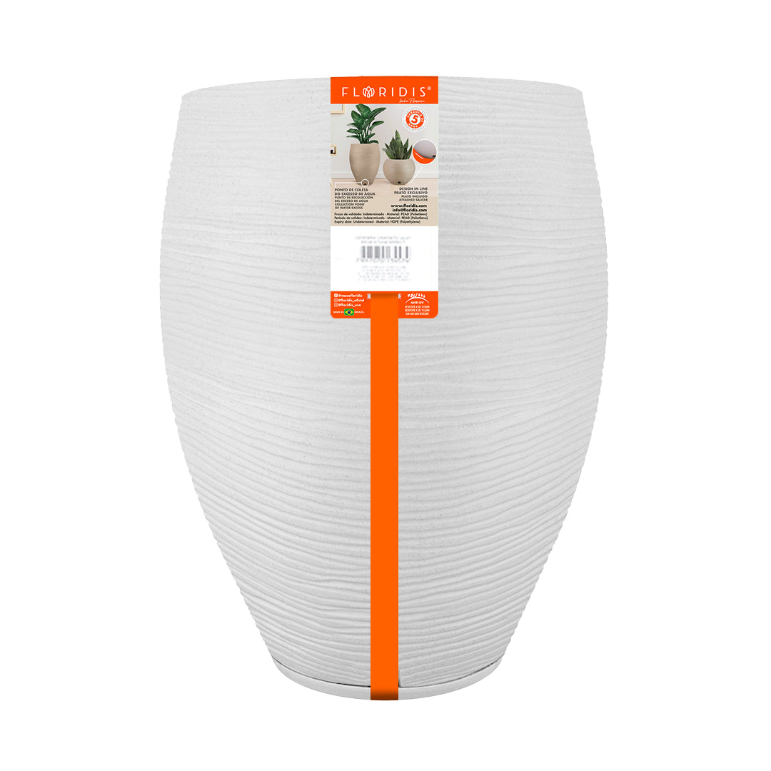 Maceta Florencia Sisal 35 x 60 cm C/Blanco Floridis