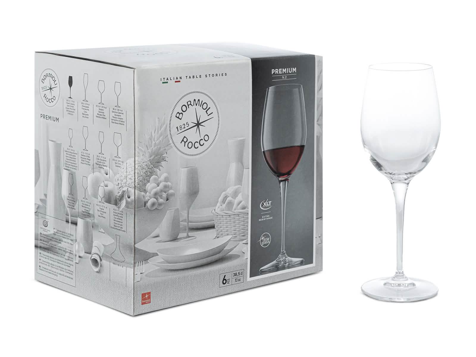 Set de 6 Copas Para Vino Tinto Premium Bormioli Rocco