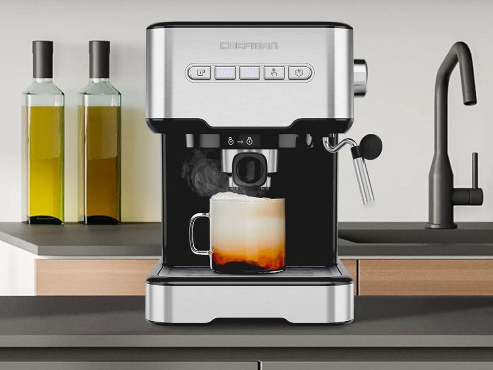 Cafetera Expreso Capuchino Late Chefman