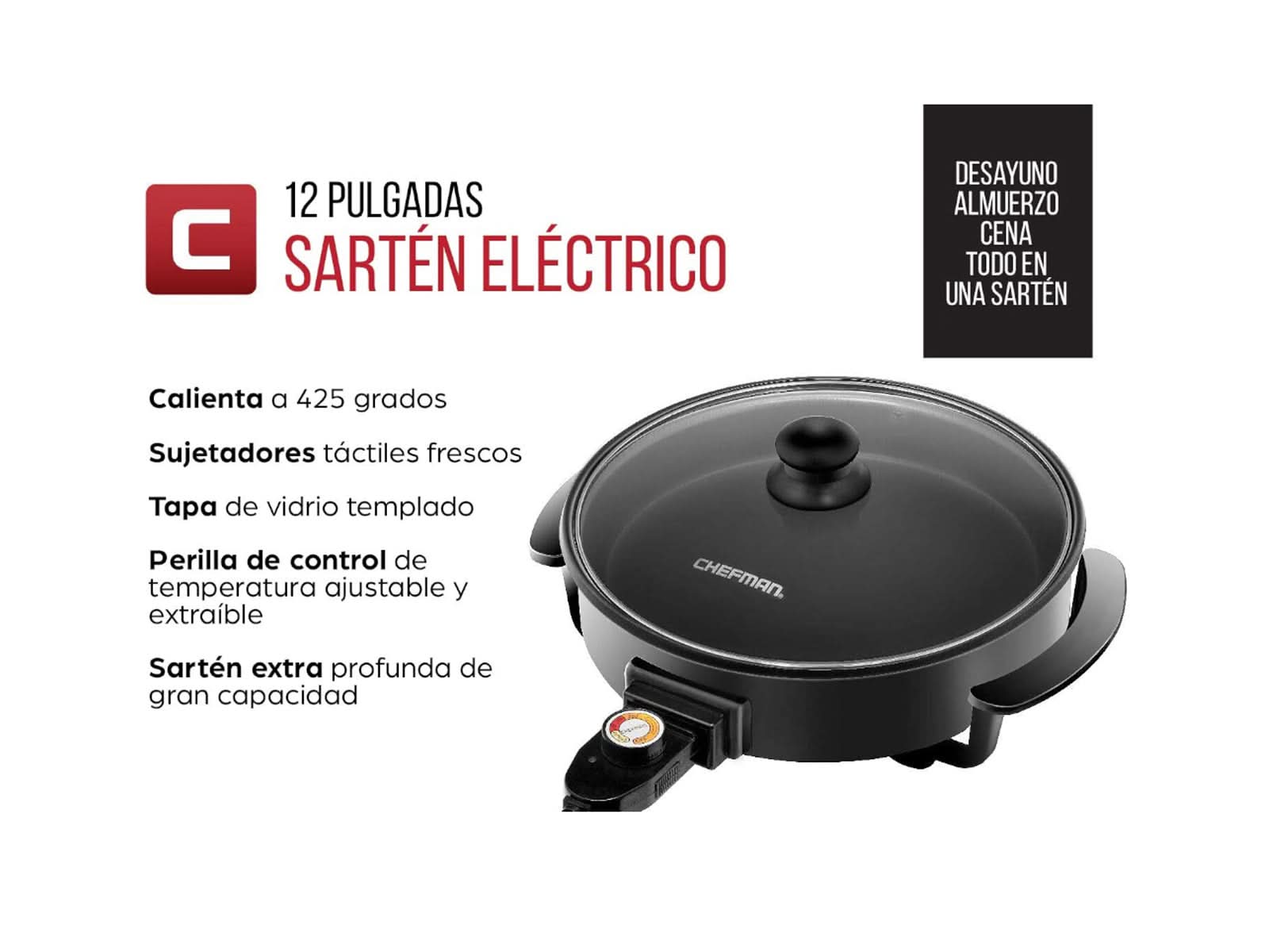 Sarten Electrico Chefman