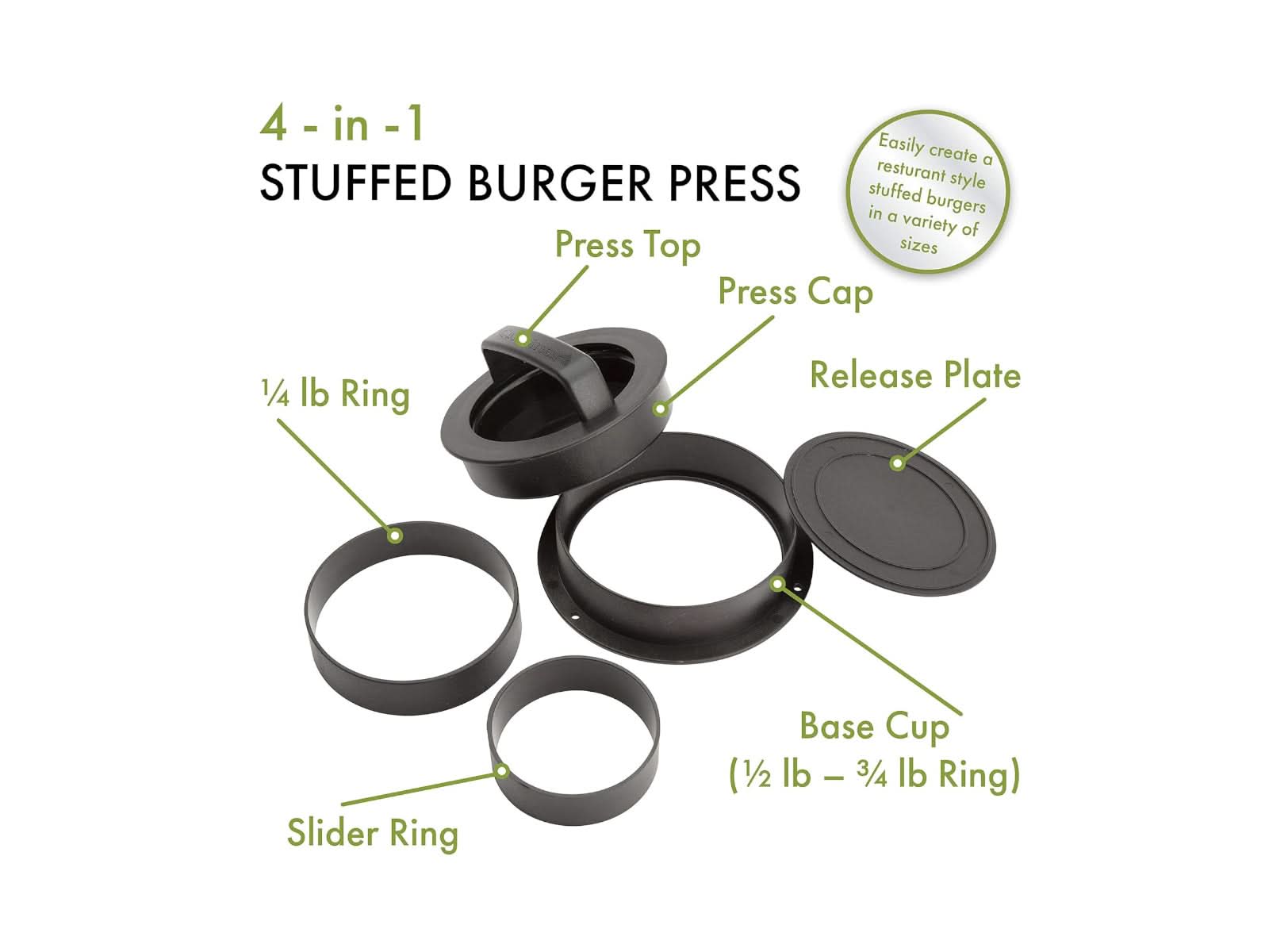 Prensa Para Hamburguesas Rellenas Cuisinart