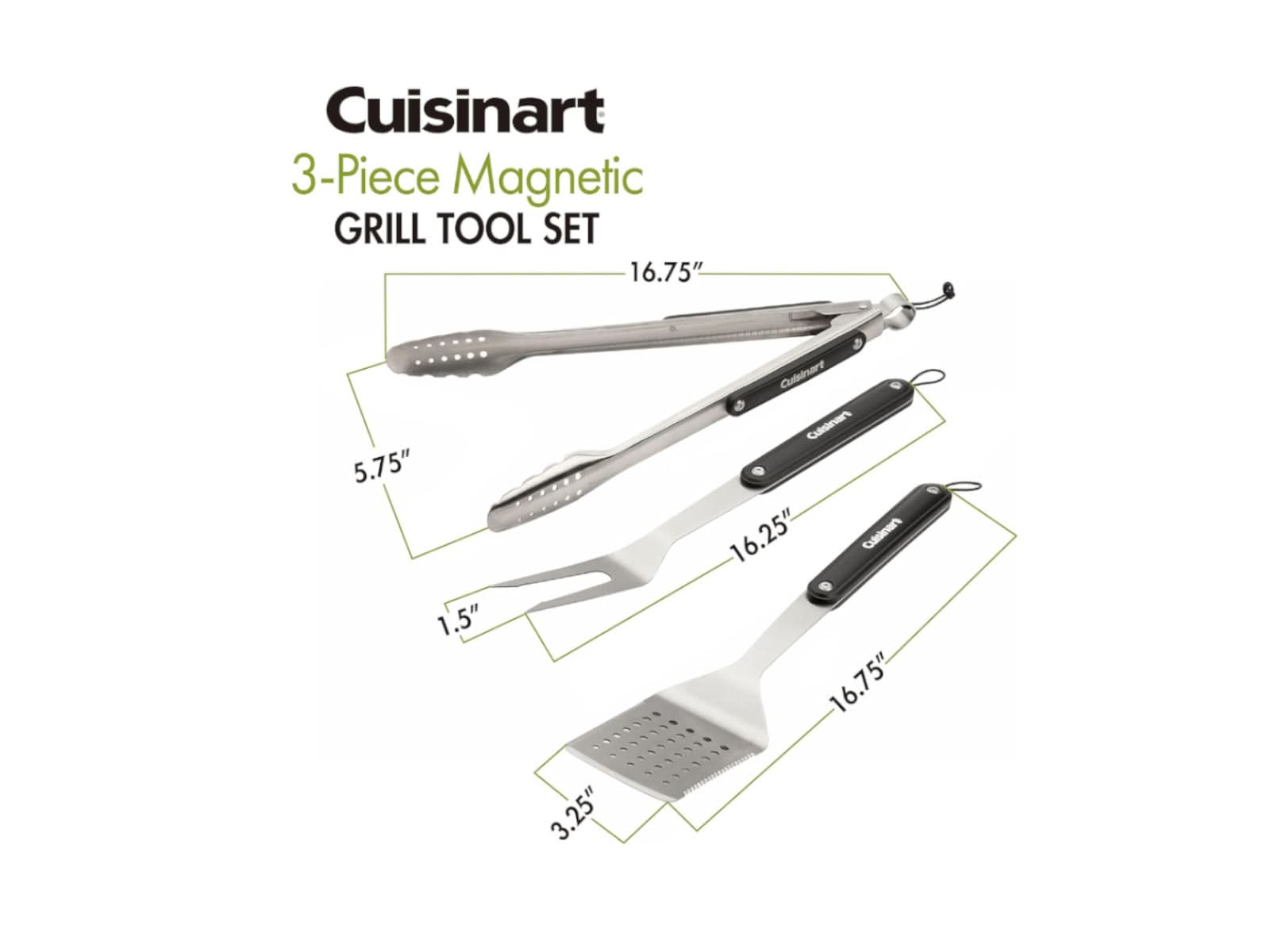 Set Herramientas Cuisinart Para Parrilla 3 Piezas