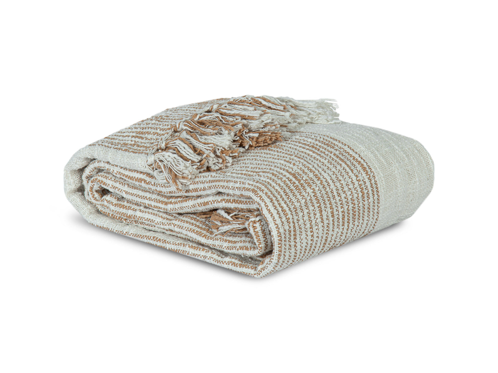 Manta Camel Decorativa Ivory 100% Algodon