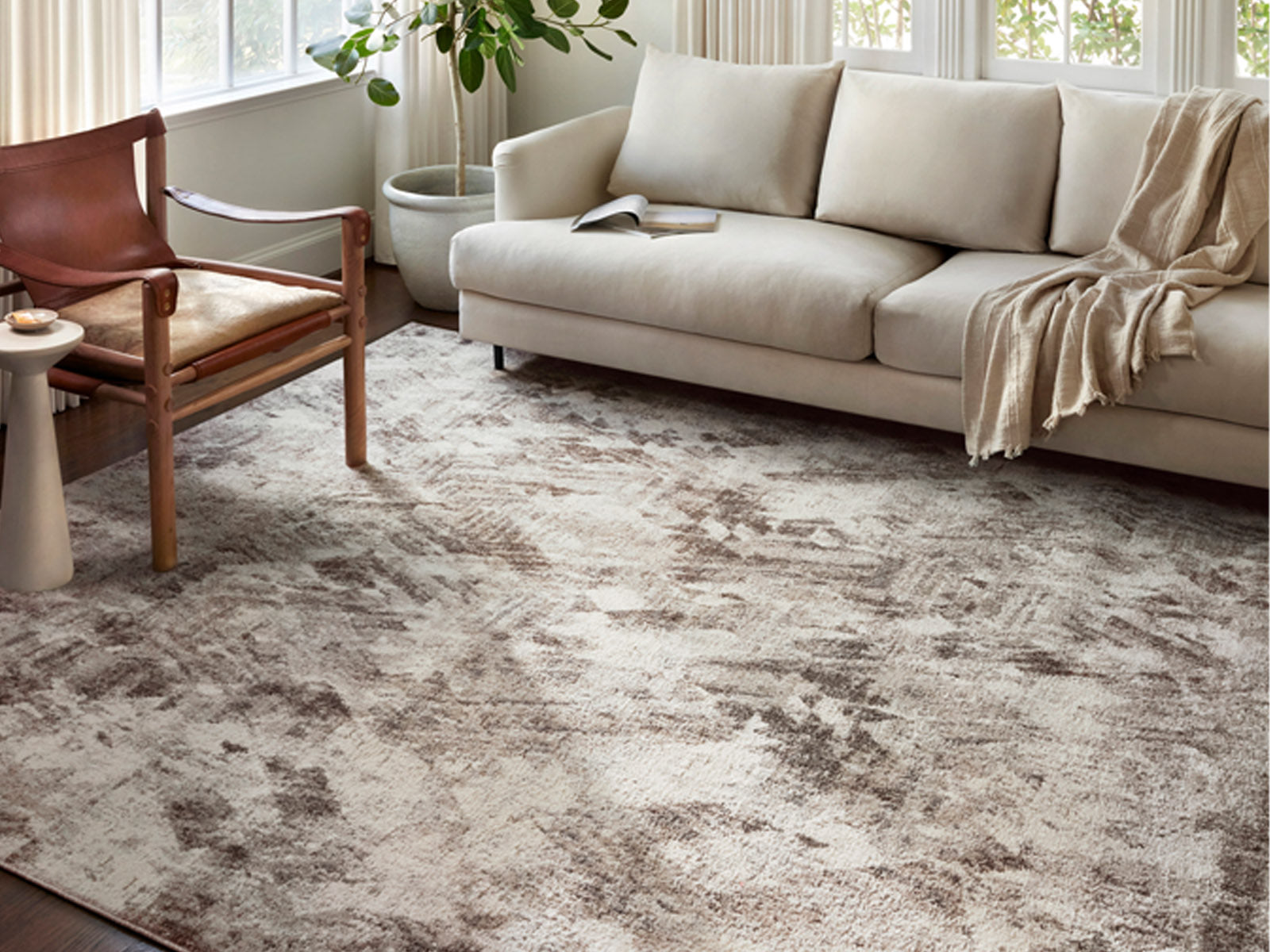 Alfombra Texturizada C/Beige y Cafe