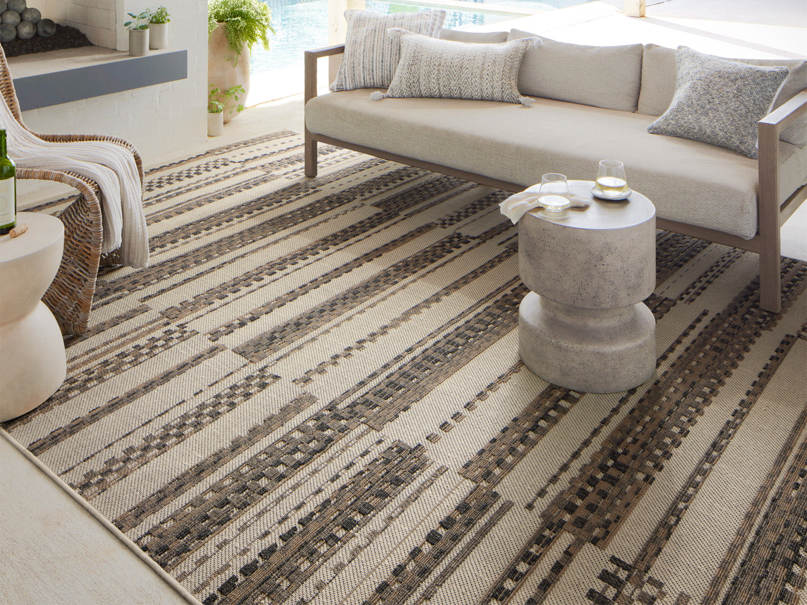 Alfombra Outdoor Terrasse Irovy Taupe