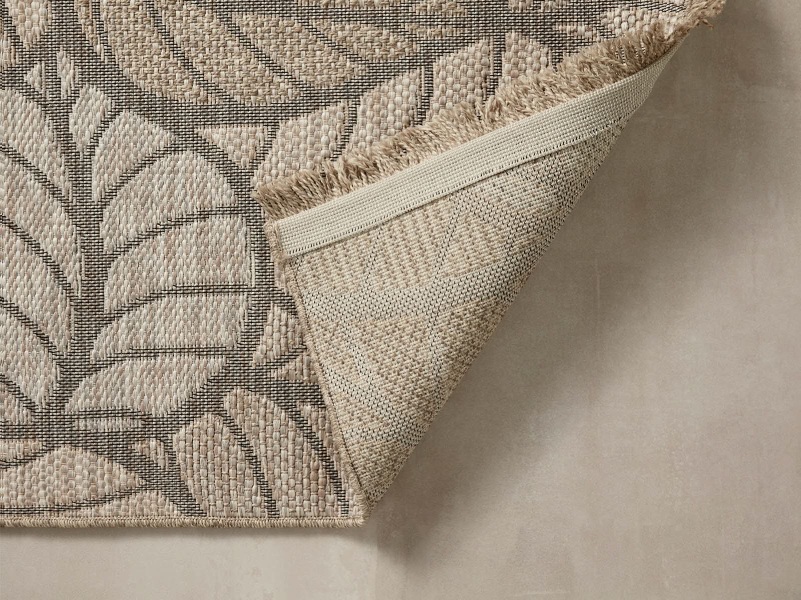 Alfombra Outdoor Terrasse Beige Hojas