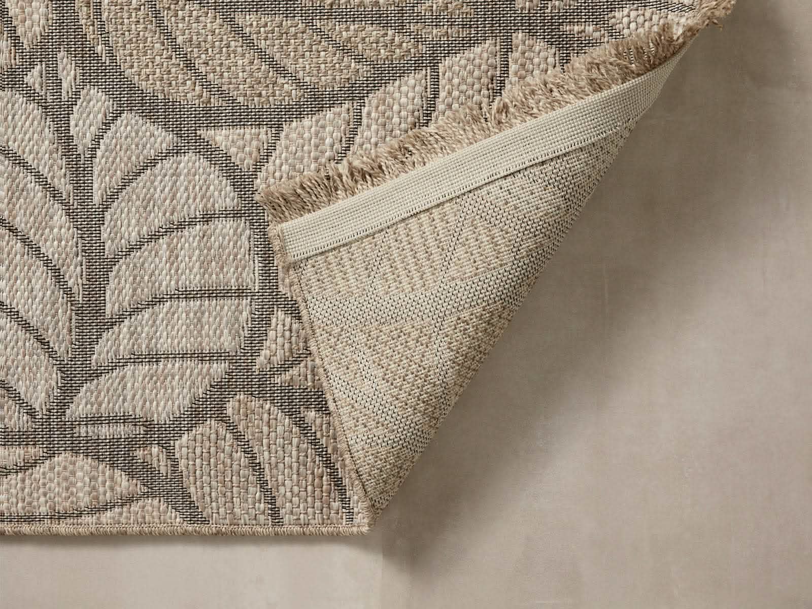 Alfombra Outdoor Terrasse Beige Hojas