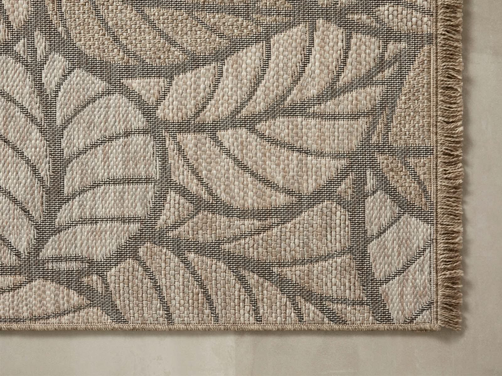 Alfombra Outdoor Terrasse Beige Hojas