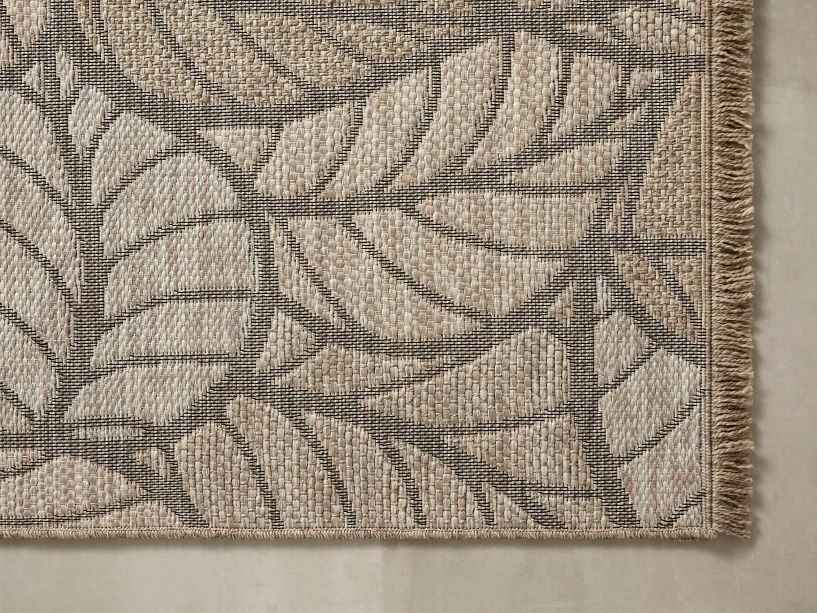 Alfombra Outdoor Terrasse Beige Hojas