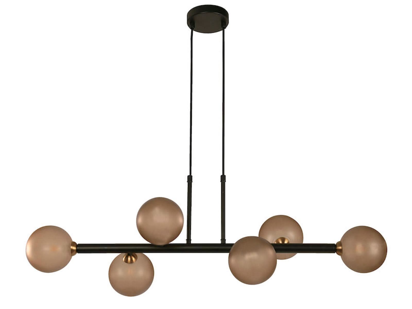 Lampara De Techo Cobre C/Negro Y Chocolate 6L G9 5W