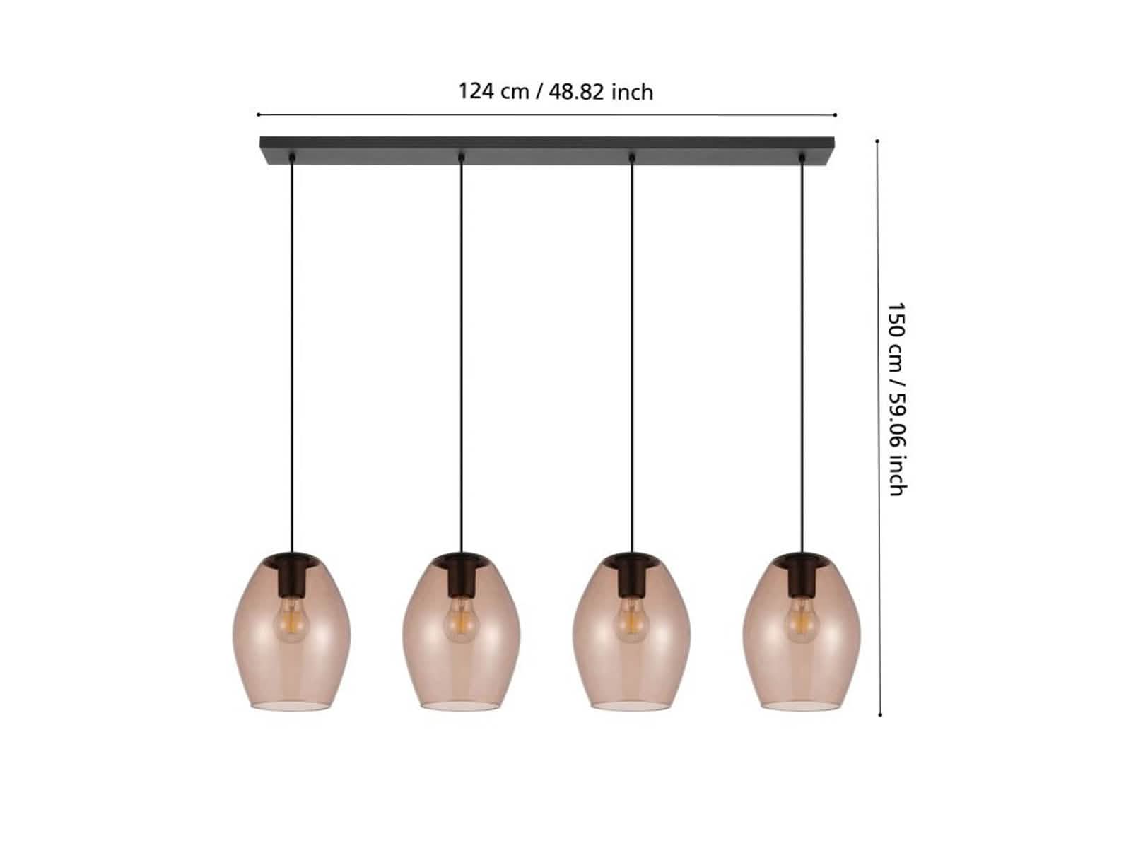 Lampara de Techo Cuadruple Estanys Eglo