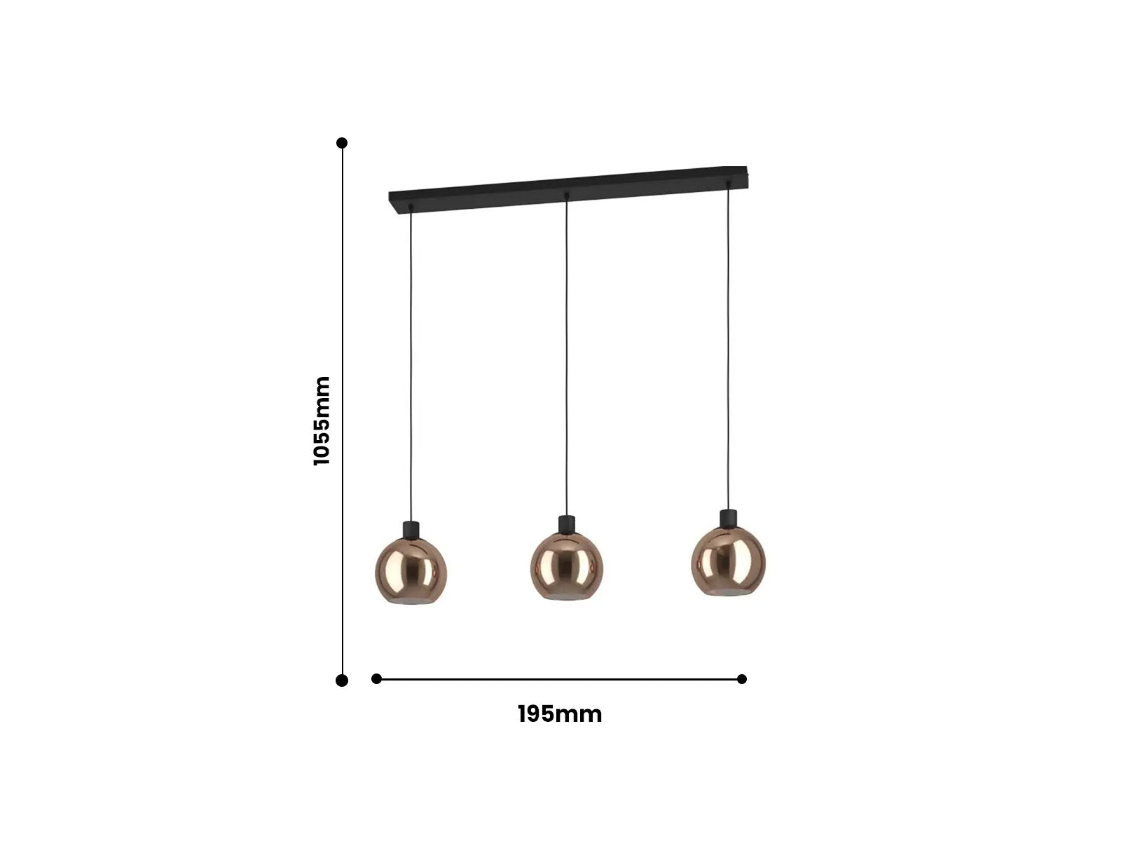 Lampara de Techo Triple Cesenatico Eglo