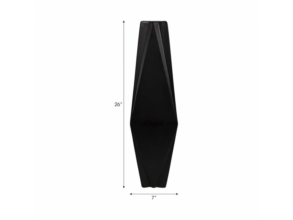 Jarrón Bonney 26" Cerámica Negro
