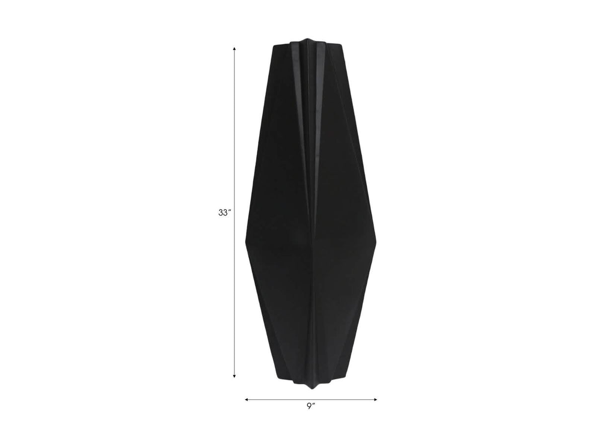 Jarrón Bonney 31" Cerámica Negro