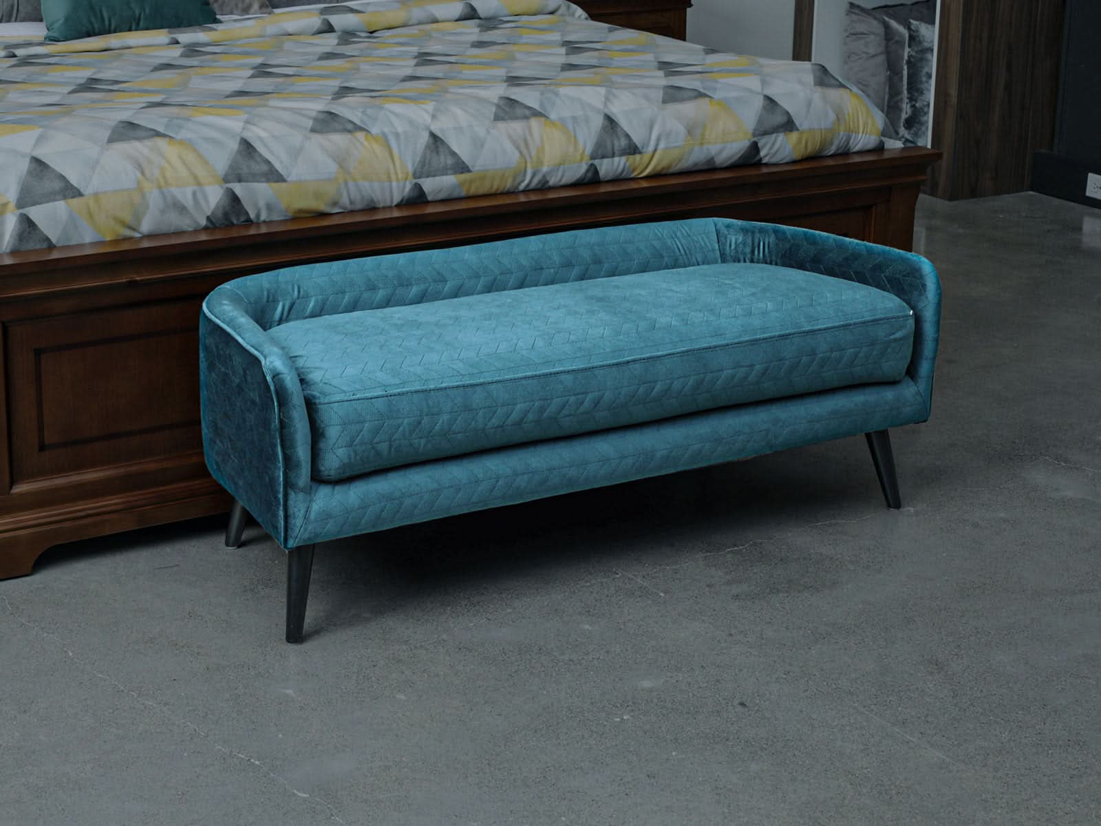 Banco Pie Cama Ibiza #Color_Teal"T2261"