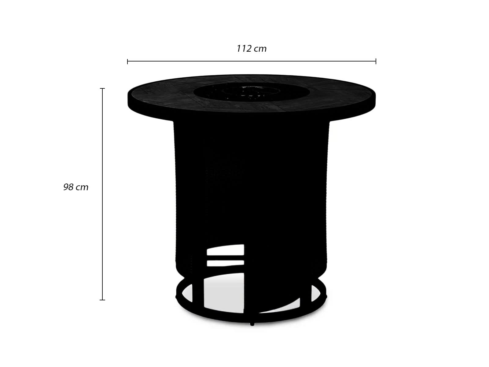 Bar Havana Outdoor Chocolate + 4 Taburetes