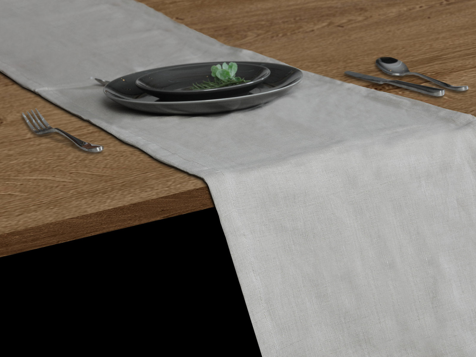 Camino De Mesa Lino Holland Beige Oscuro