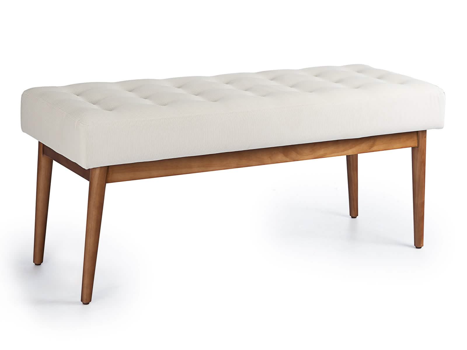 Banco Pie Cama Alabama C/Miel #Color_FloralWhite"T37018"