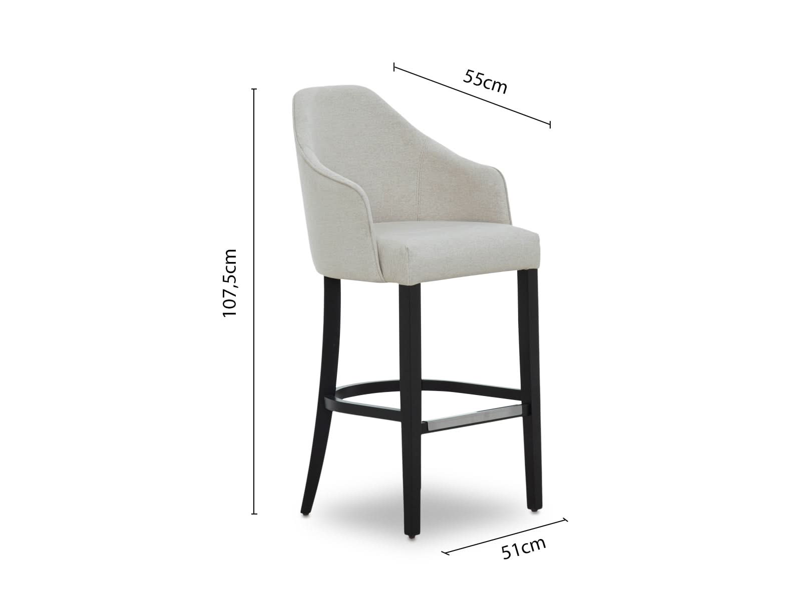 Taburete Bar Sonata Negro #Color_LemonChiffon"T36107"