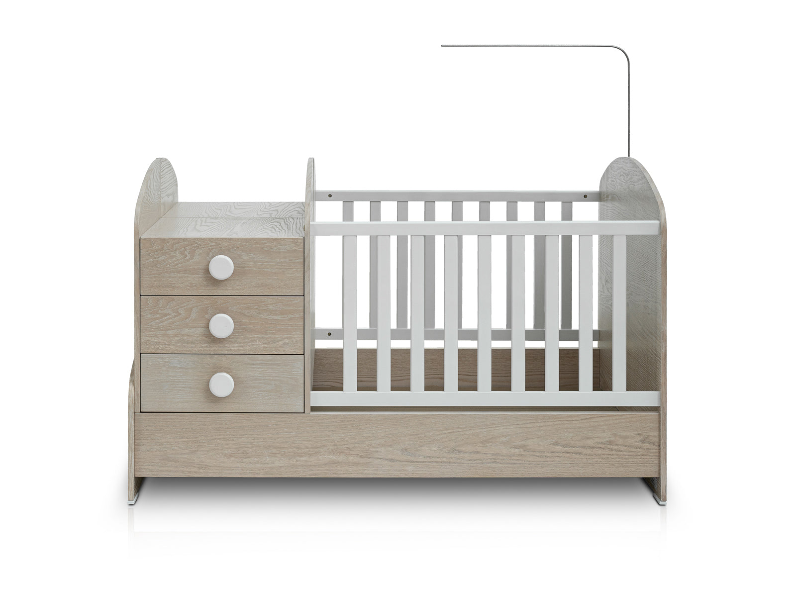 Cuna Cambiador Anghel C/Blanco & Blanco Wash