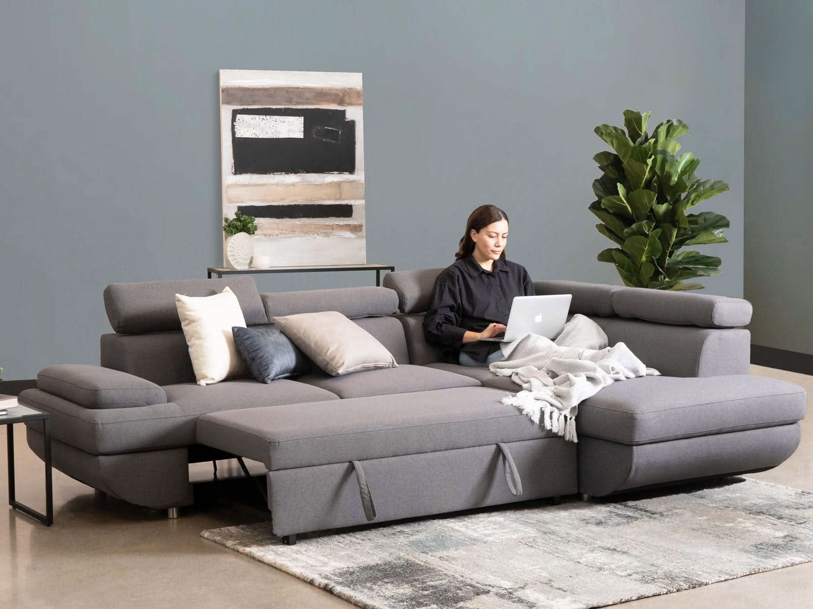 Sala Sofa Cama Versalles #Color_SlateGray"T336900"