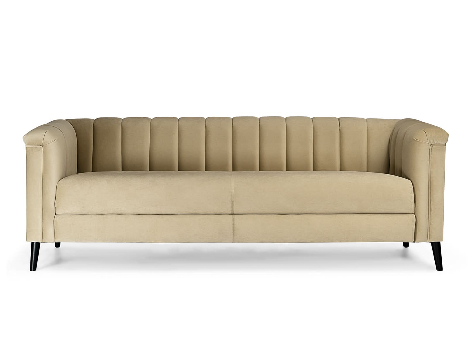 Sofa Triple Powell C/Met Black #Color_Beige"T37111"