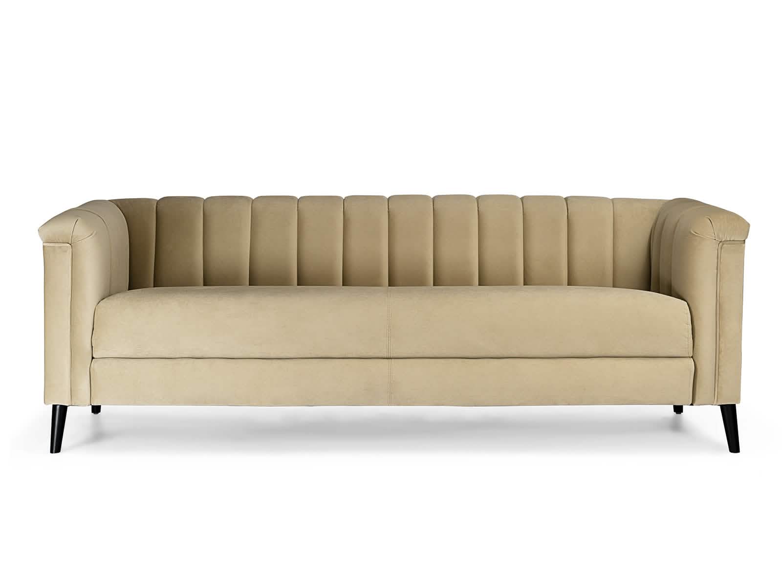 Sofa Triple Powell C/Met Black #Color_Beige"T37111"