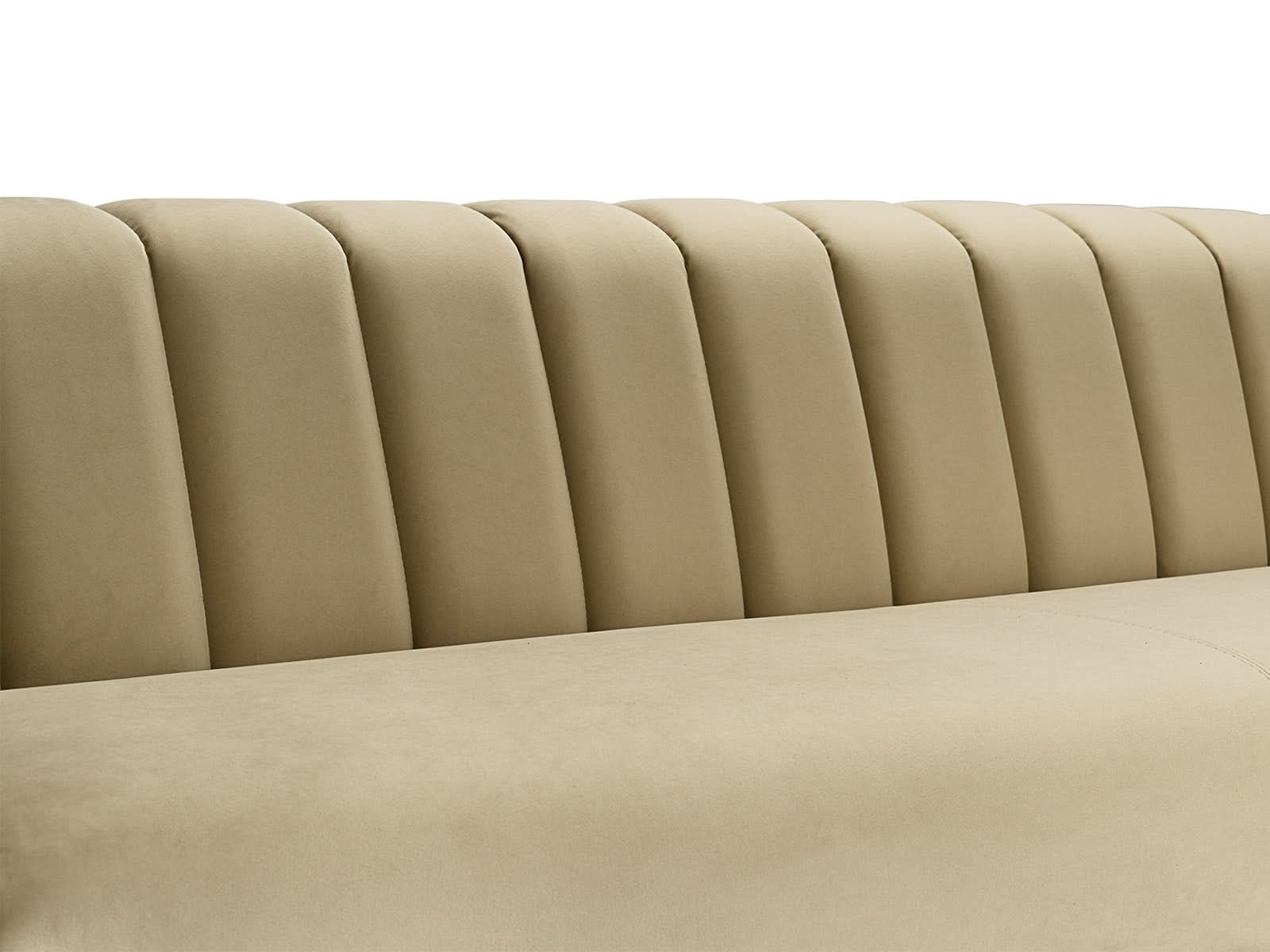 Sofa Triple Powell C/Met Black #Color_Beige"T37111"