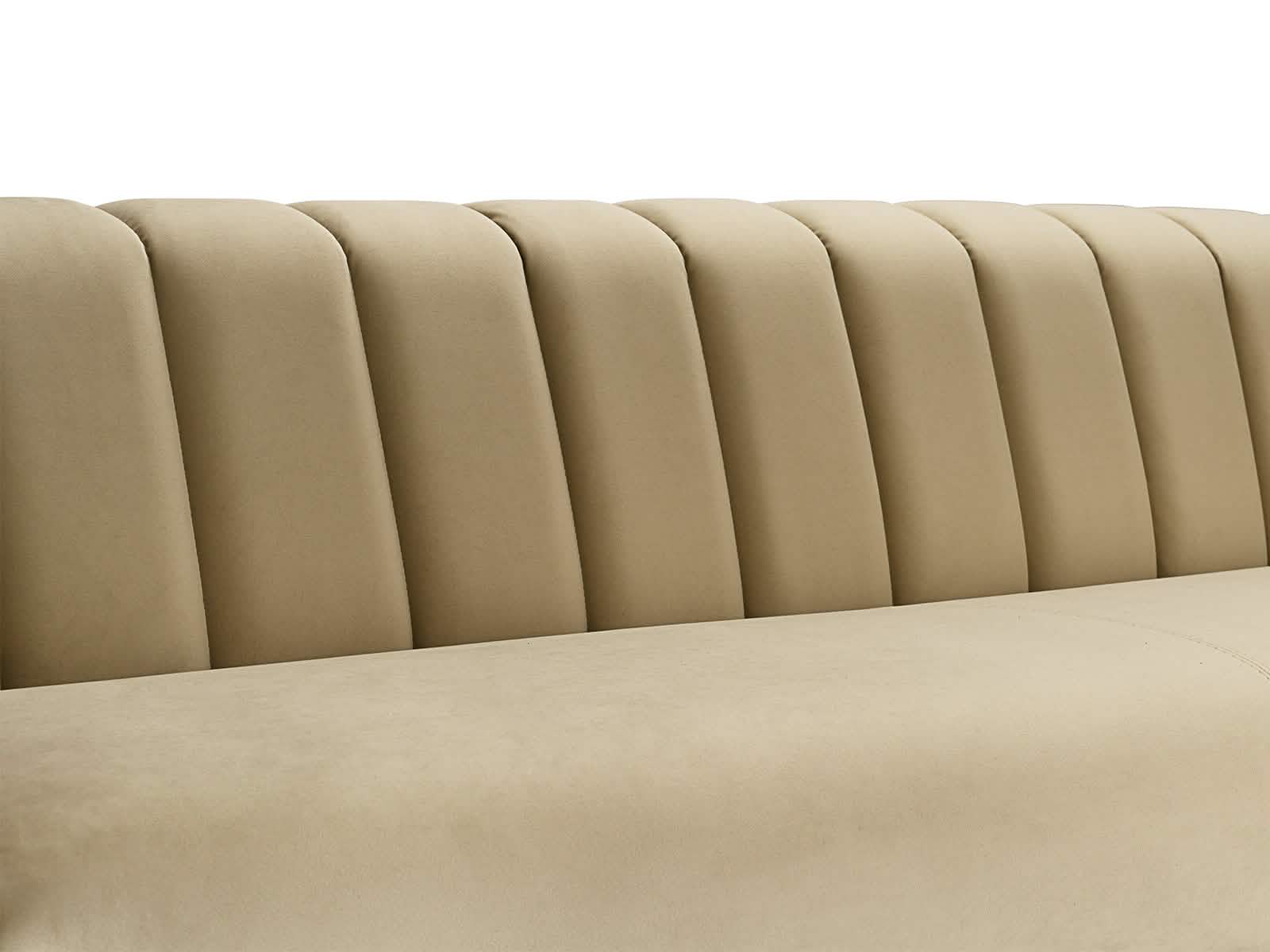 Sofa Triple Powell C/Met Black #Color_Beige"T37111"