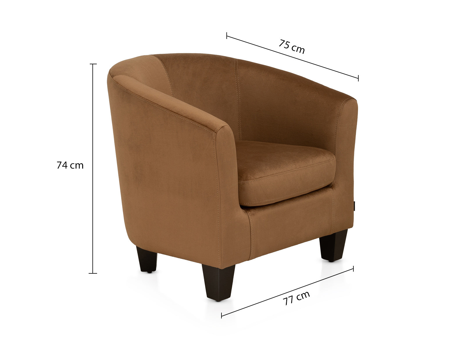 Sillon Auxiliar Melba #Color_SaddleBrown"T3623"