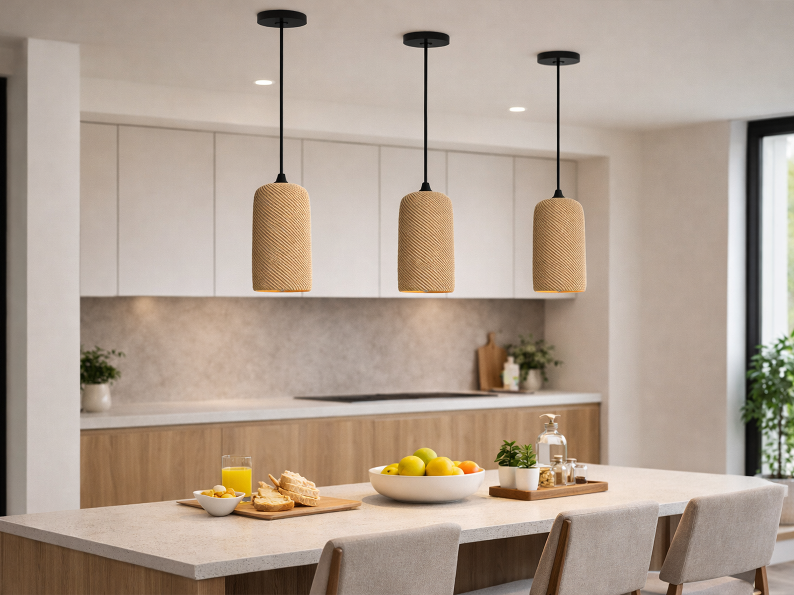 Lampara Colgante Caliza 13x21cm Dapahome