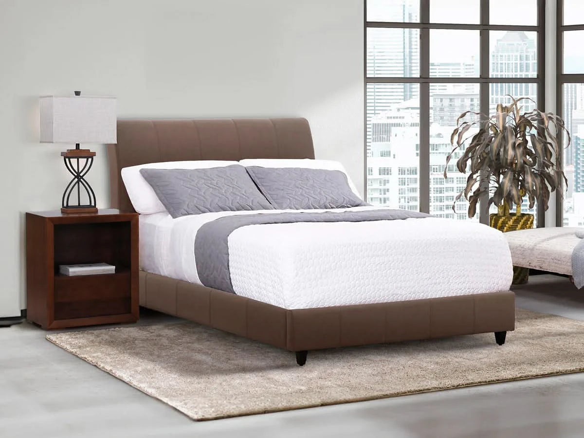 Set Cama Messina Caramelo + Colchon Ijoy King