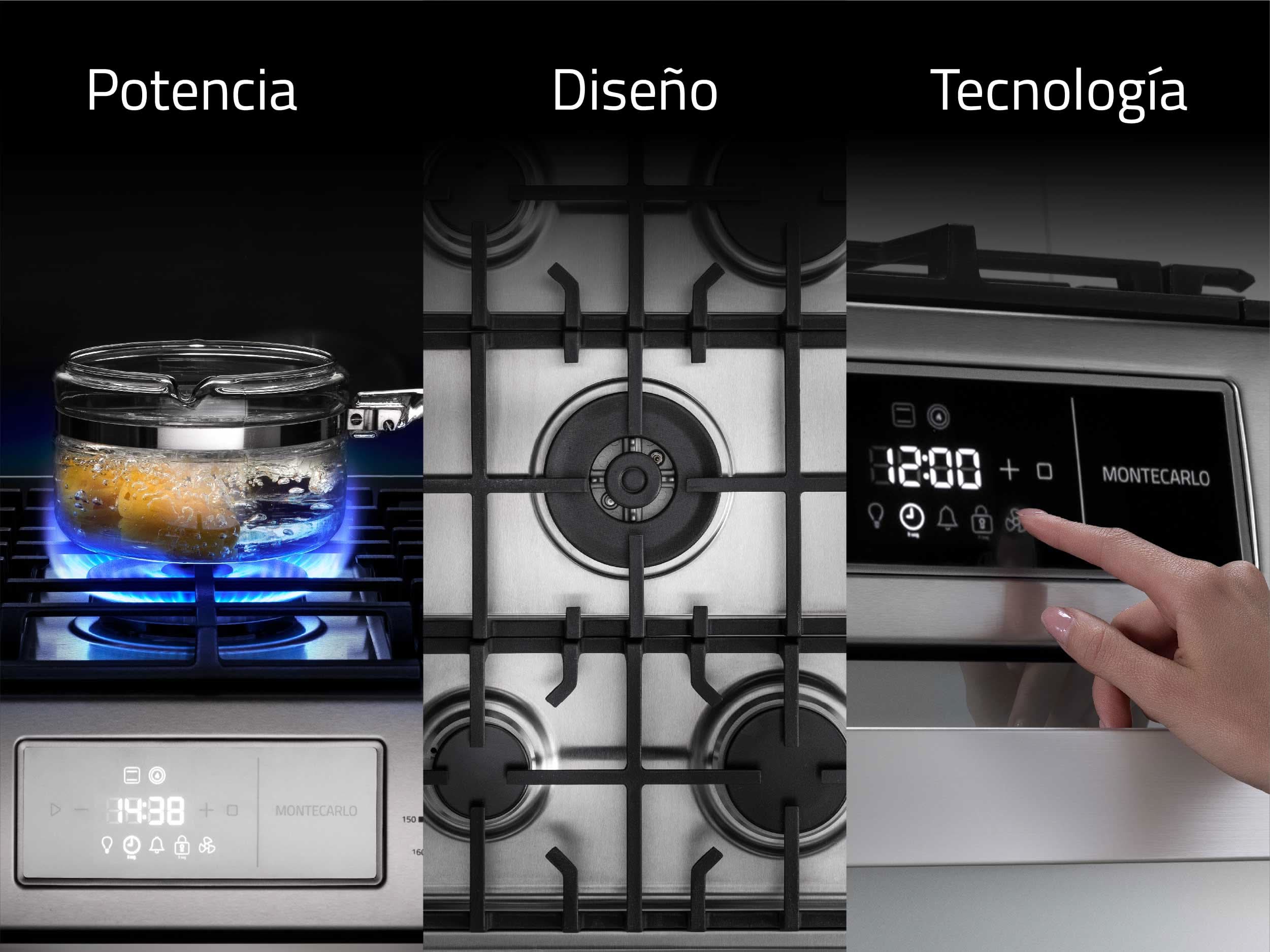 Cocina a Gas Montecarlo Zafiro 30" Indurama