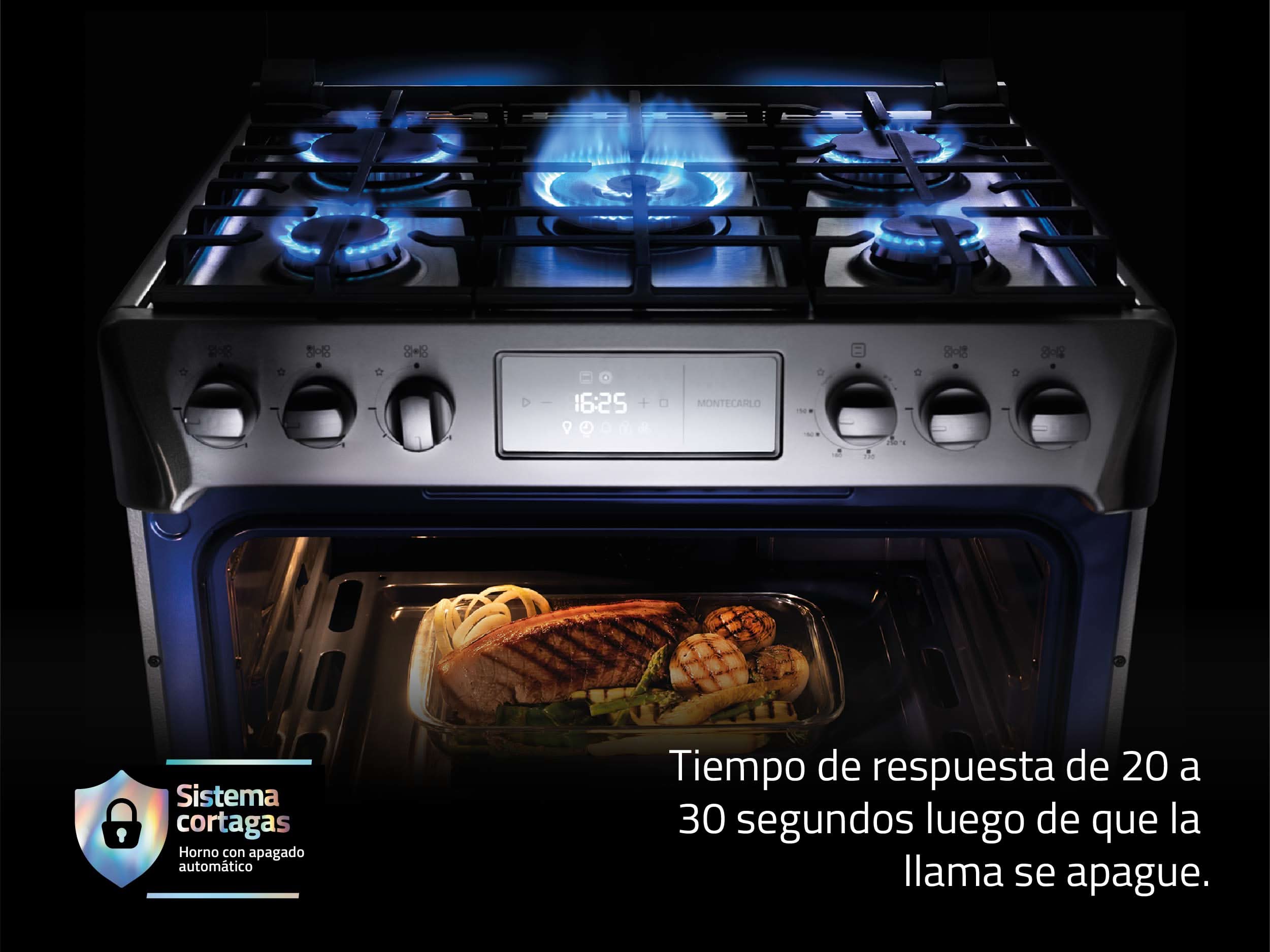 Cocina a Gas Montecarlo Zafiro 30" Indurama