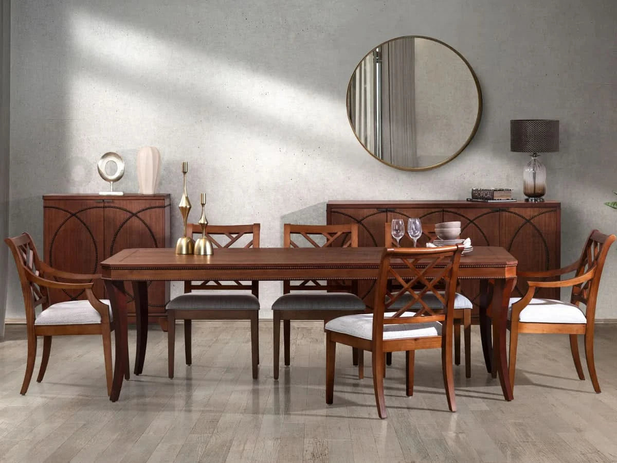 Comedor Capri 4 sillas + 2 butacas