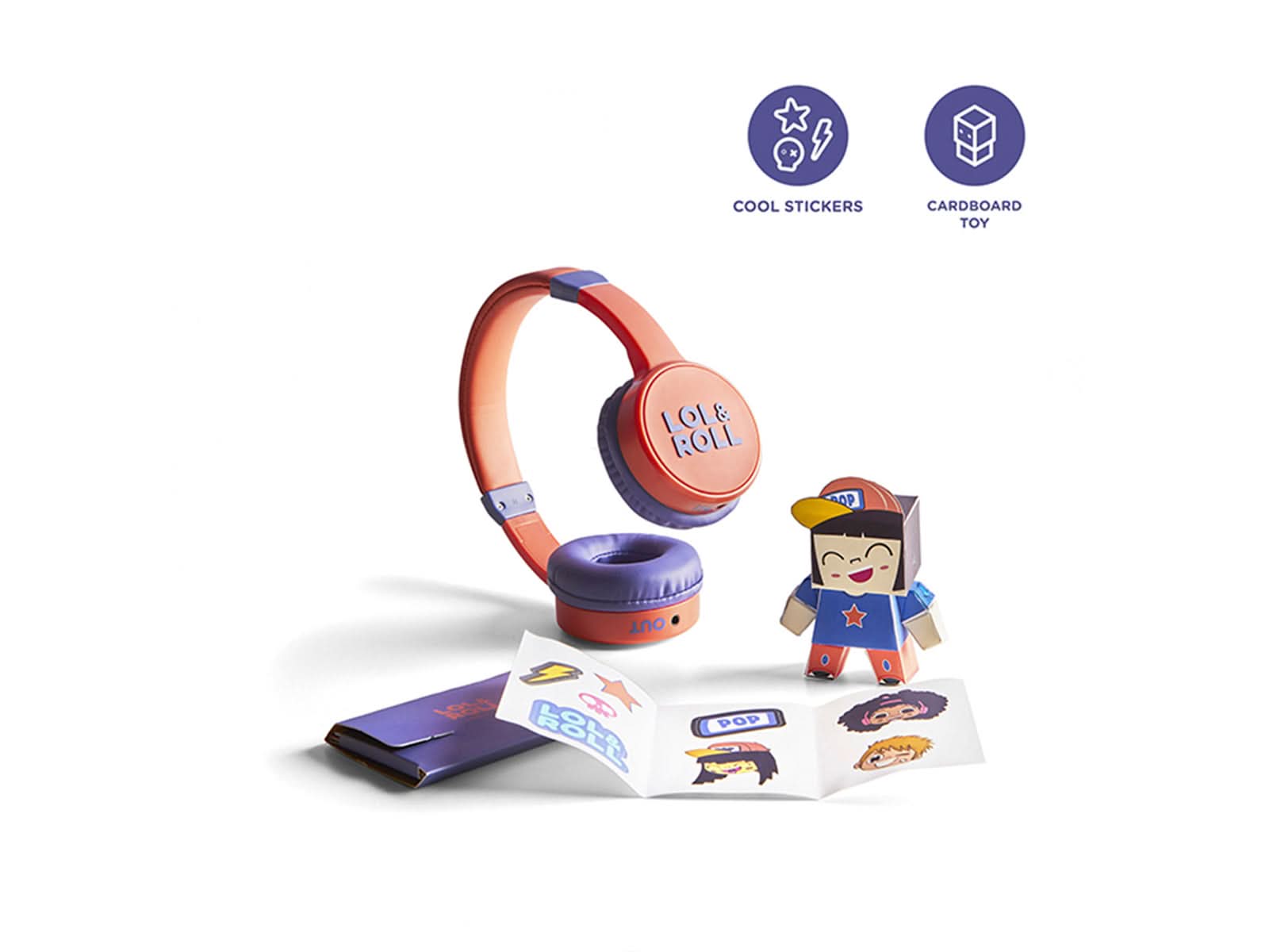 Audifonos Lol&Roll Pop Kids Orange Energy Sistem