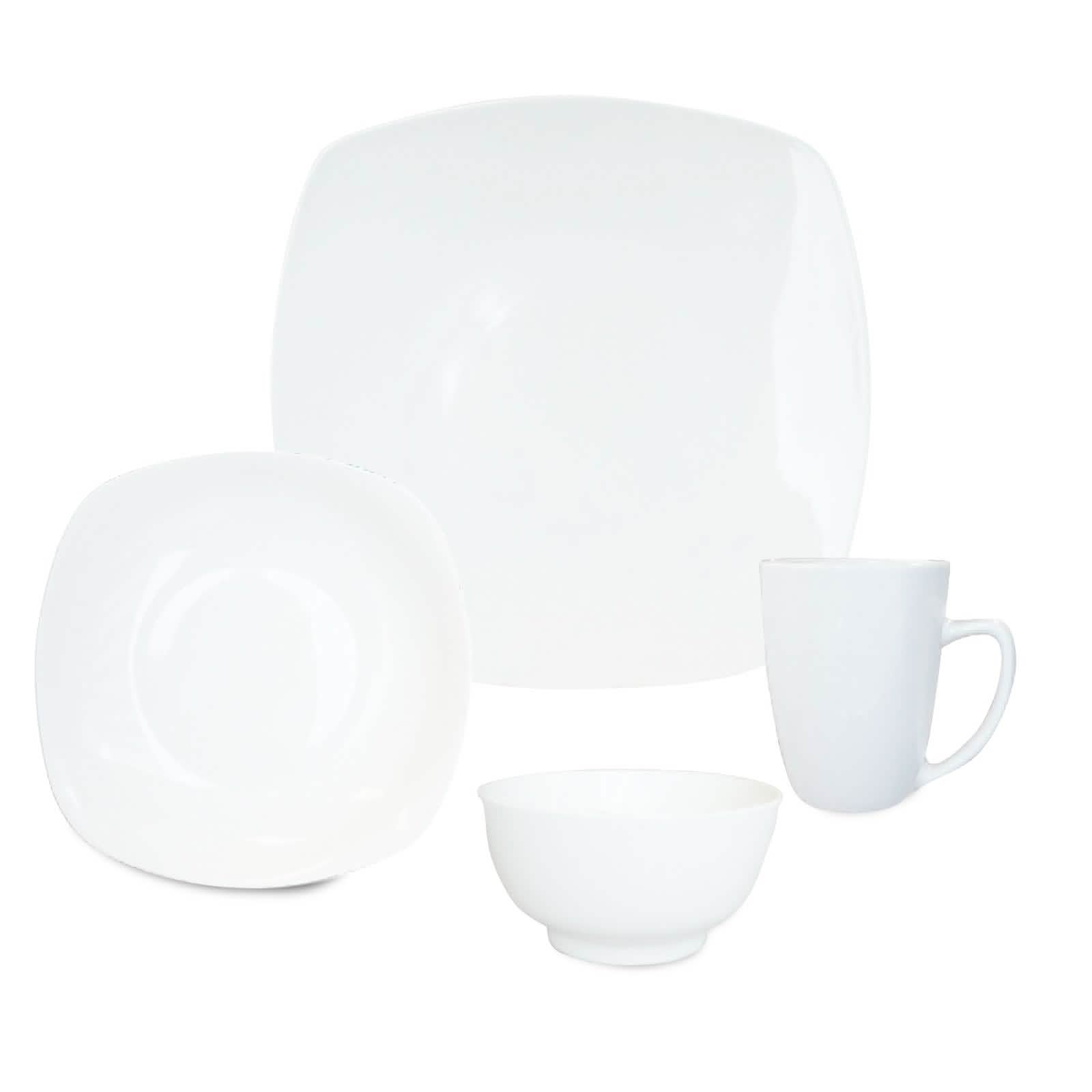Set De Vajilla 16 Pcz Ceramica Blanca