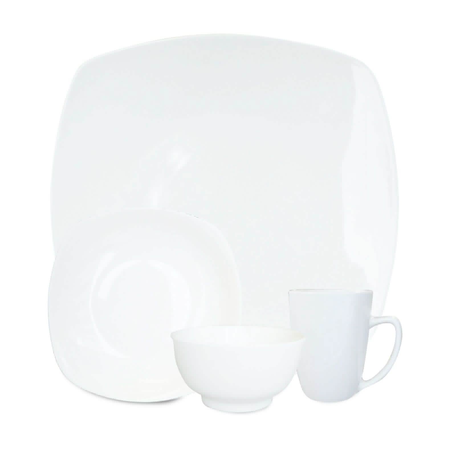 Set De Vajilla 16 Pcz Ceramica Blanca
