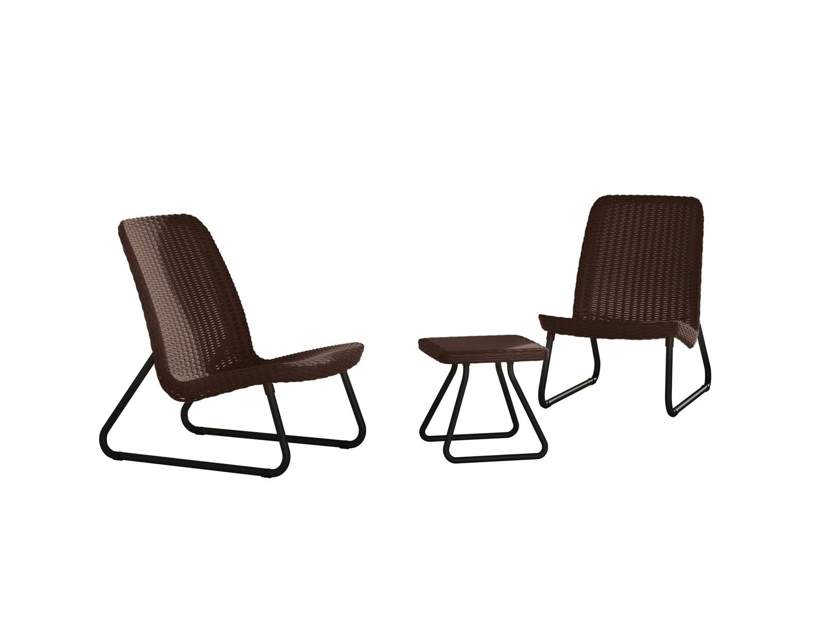 Sillon Auxiliar Rio Outdoor Set x2 + Mesa Centro #Color_SaddleBrown"2448"