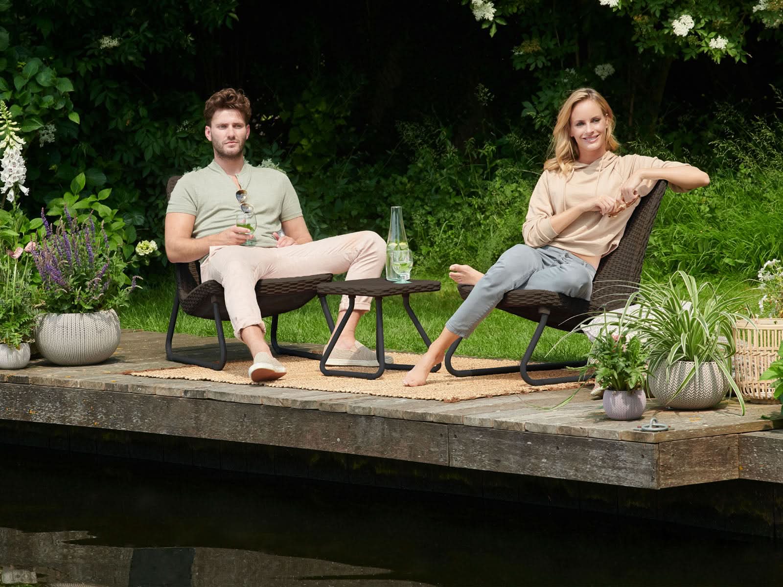 Sillon Auxiliar Rio Outdoor Set x2 + Mesa Centro #Color_SaddleBrown"2448"