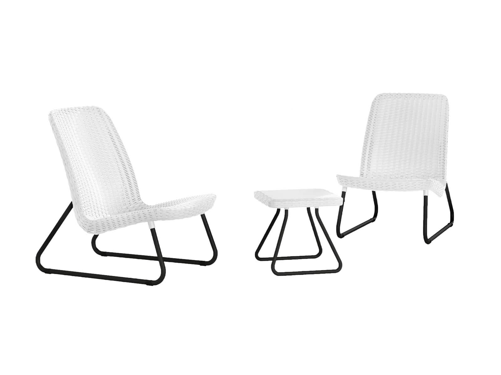 Sillon Auxiliar Rio Outdoor Set x2 + Mesa Centro #Color_White"2112"