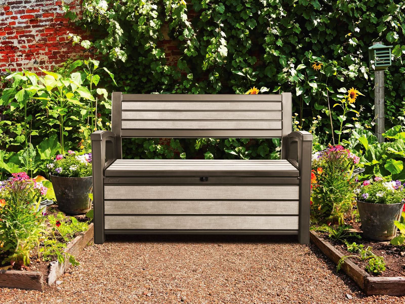 Banco Hudson Outdoor Con Espaldar Y Storage