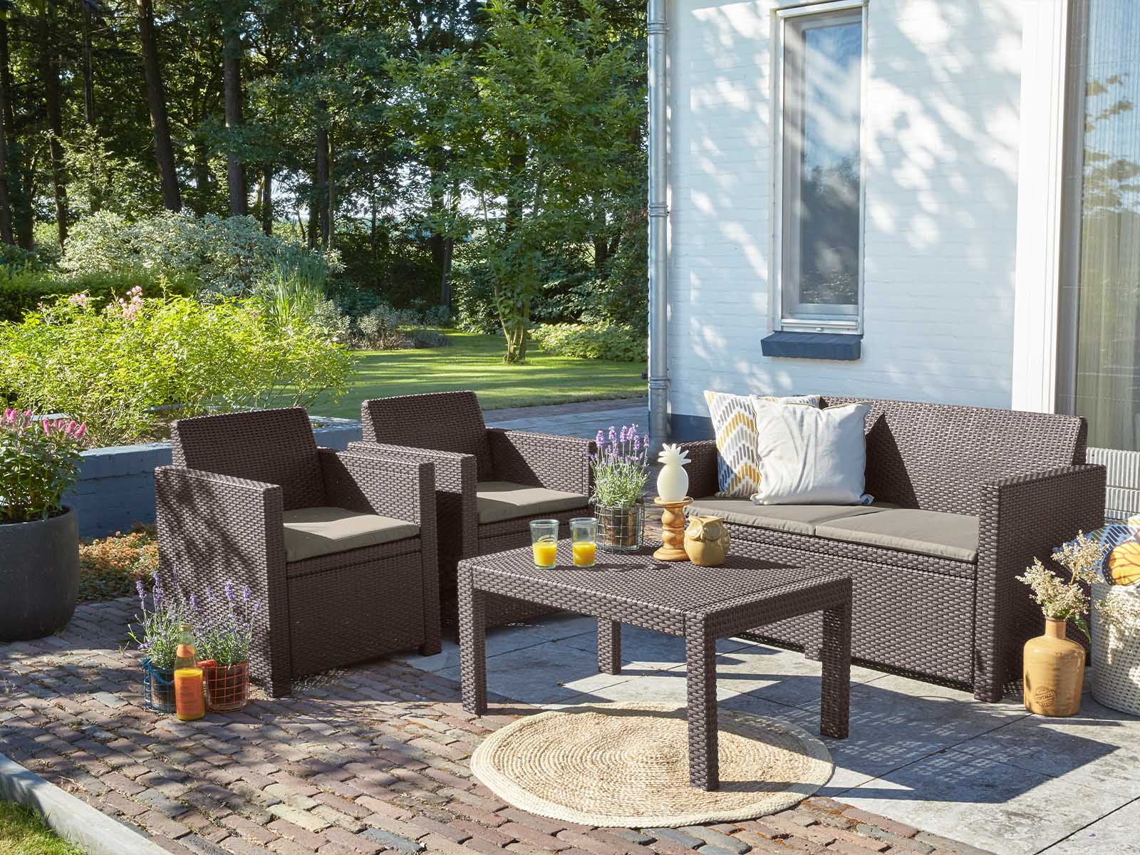 Sala Merano Outdoor 4P #Color_SaddleBrown"9563"