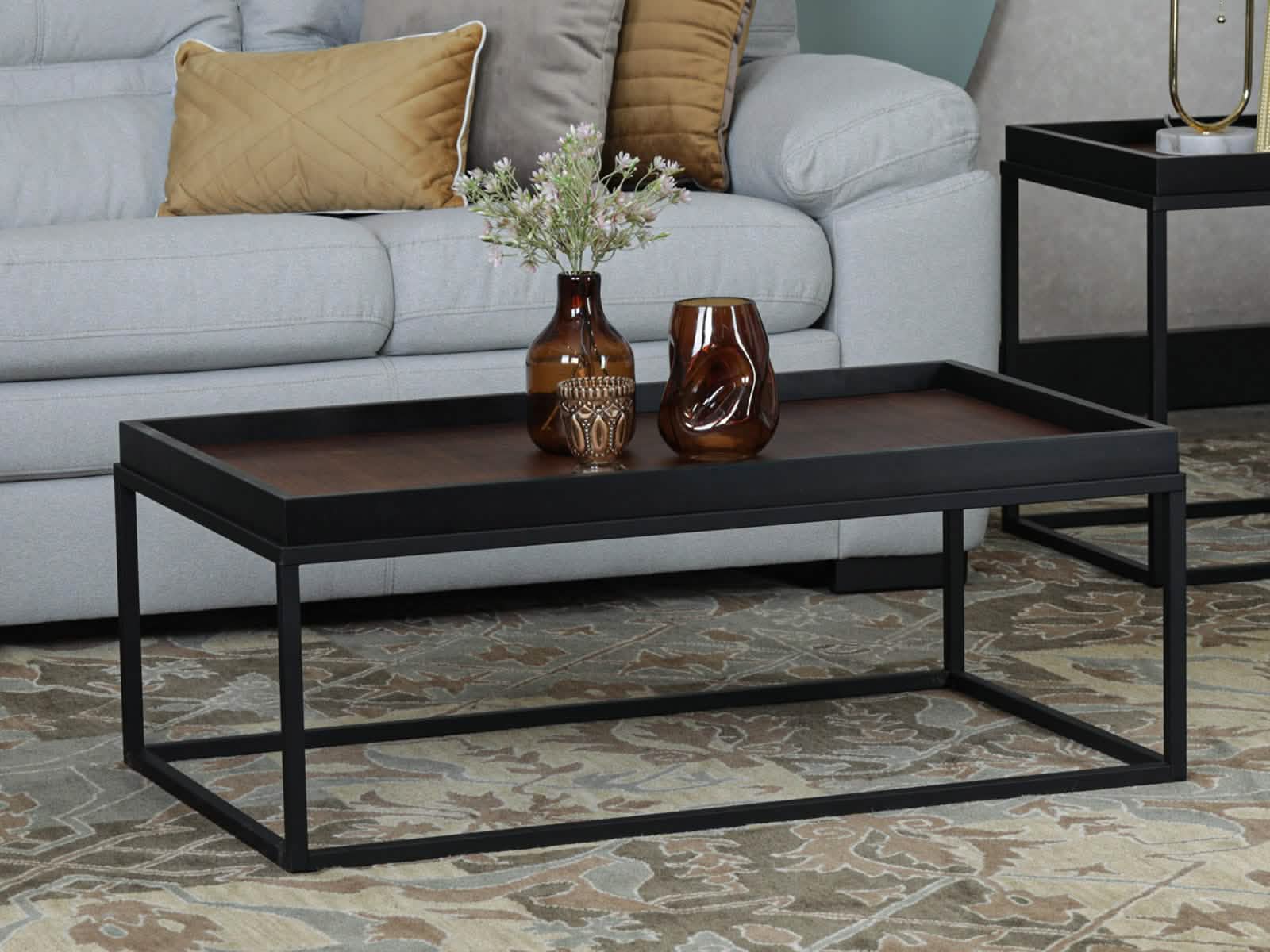 Mesa Centro Grey Metal