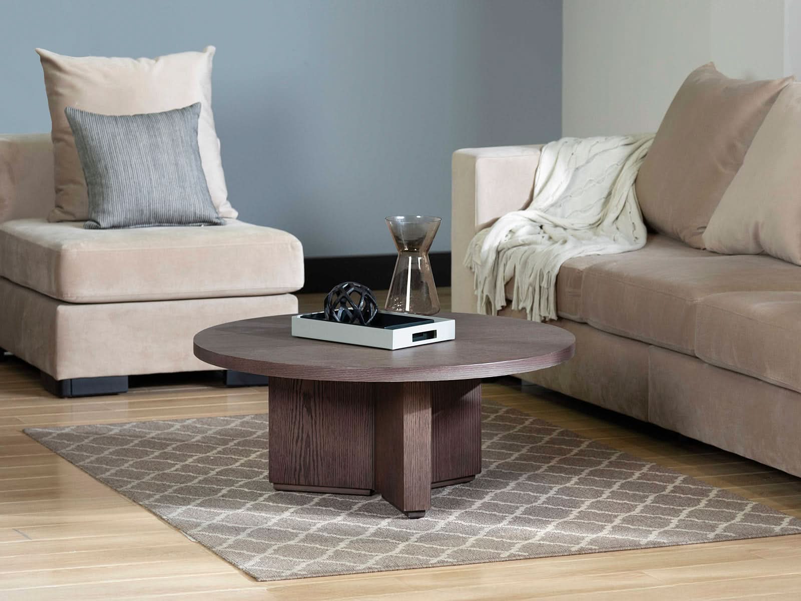 Mesa De Centro Circular Dillon Cenizo