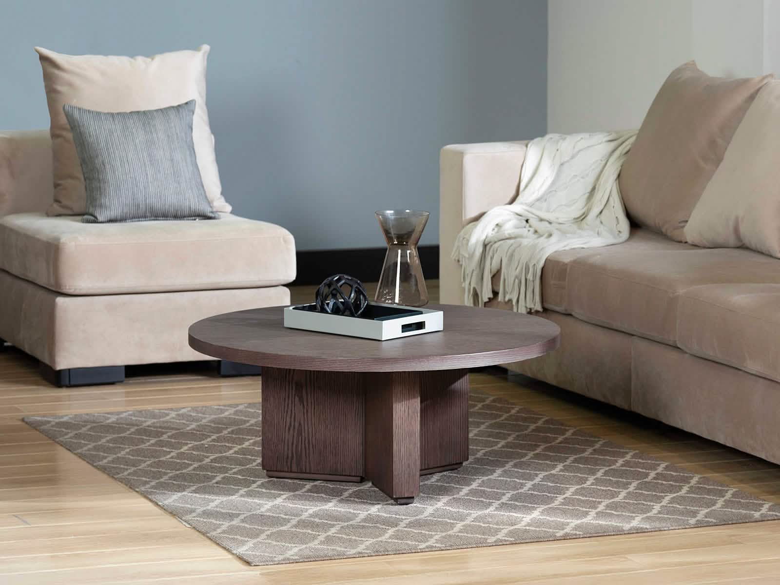 Mesa De Centro Circular Dillon Cenizo