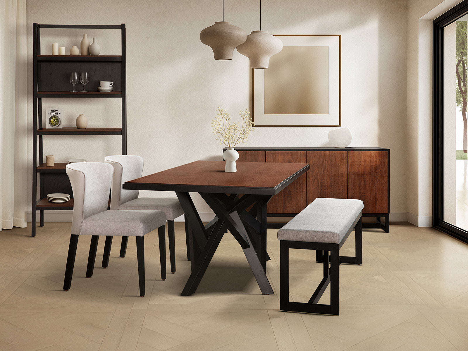 Mesa Calabria + Silla Collen (Mesa + 6 Sillas)