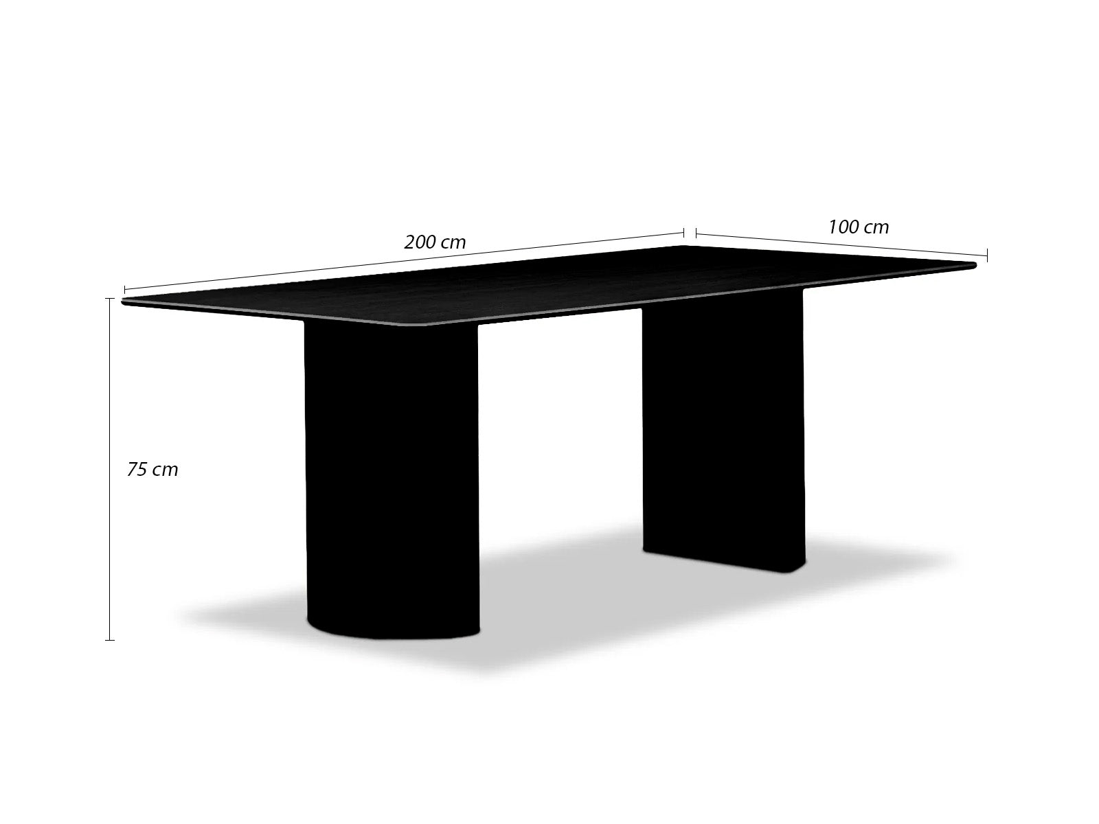 Mesa Comedor Andy Rectangular Negro