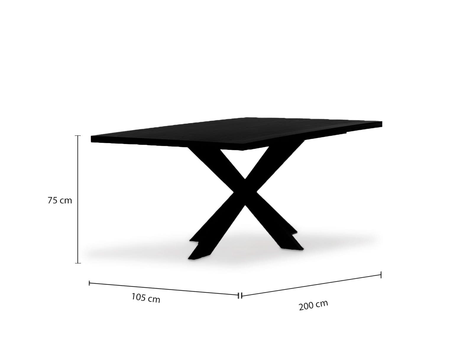 Mesa Comedor French Base Metalica Cenizo