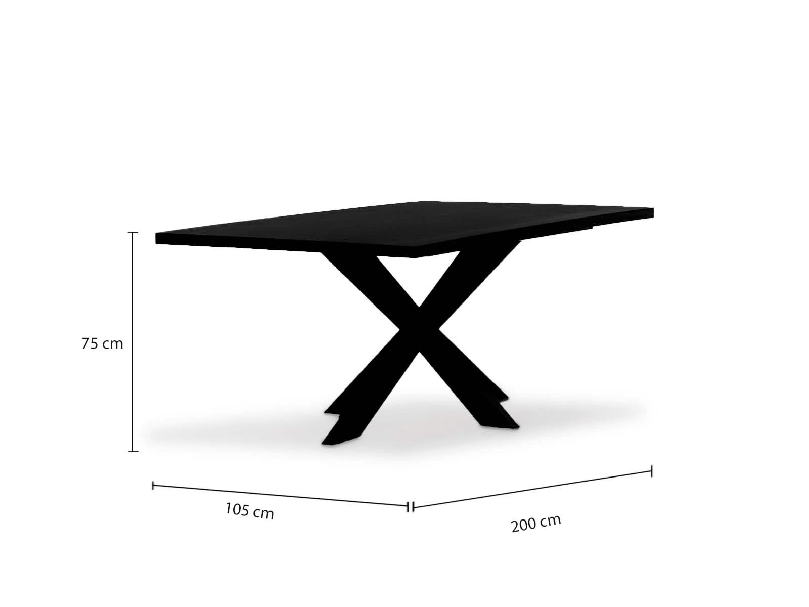 Mesa Comedor French Base Metalica Cenizo